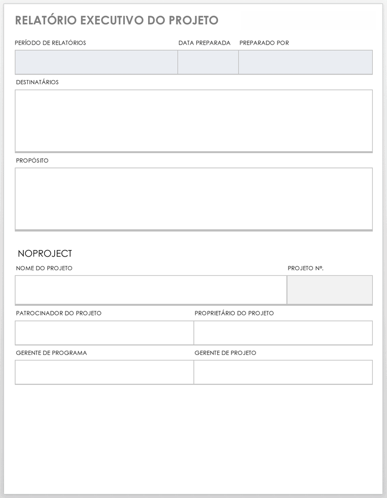 Modelo de Relatório de Projeto Executivo